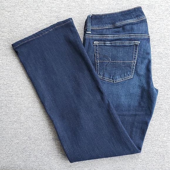 American Eagle Stretch Slim Boot Blue Jeans, Size 12 Regular